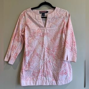 Vineyard Vines Tunic - Pink & White Pineapples